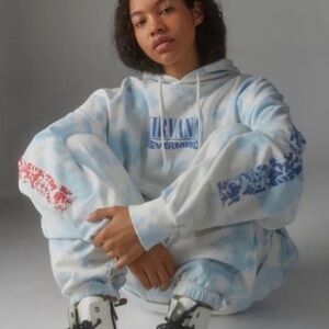 Urban outfitters Nirvana blue tie dye hoodie